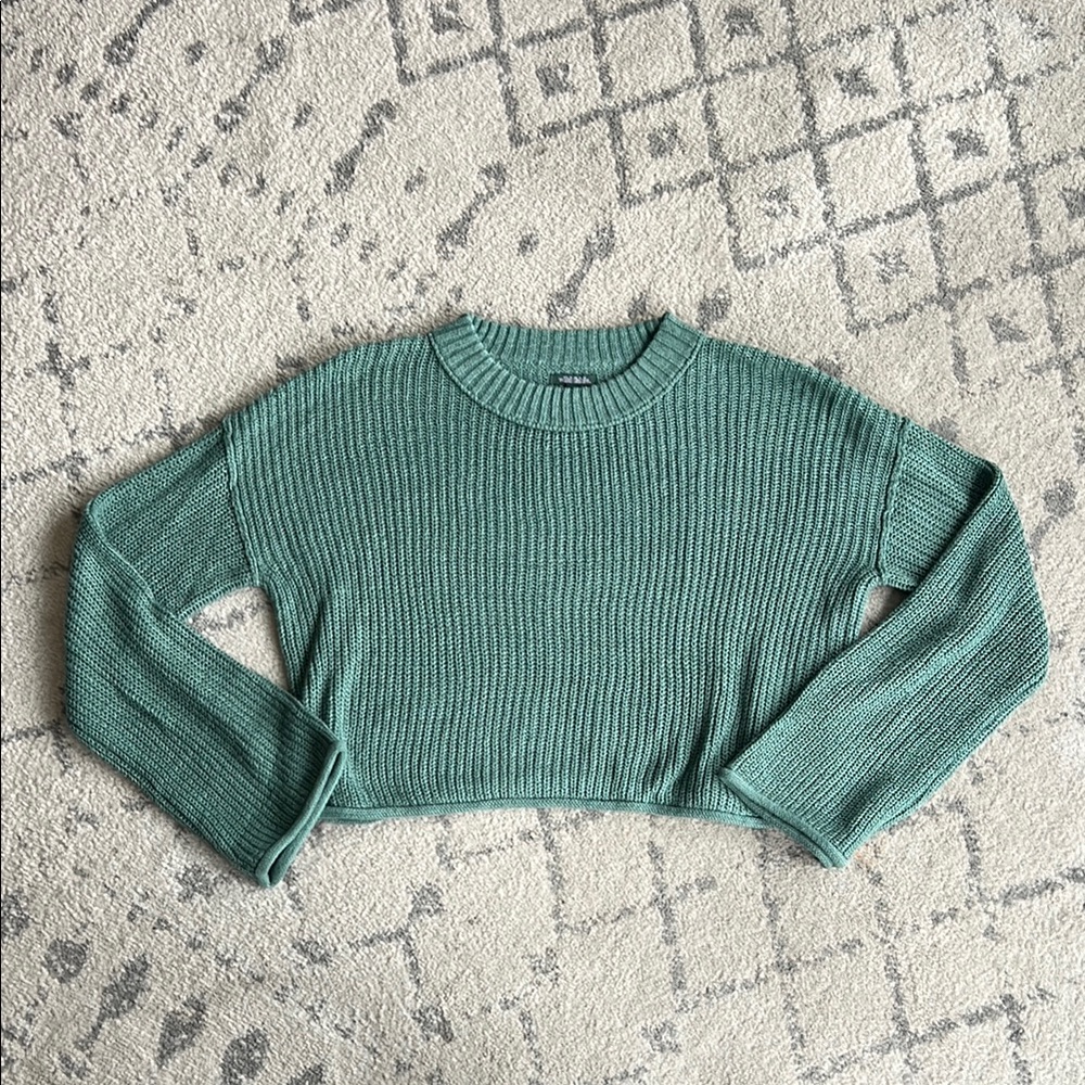 Wild Fable Teal Ribbed Knit Sweater
